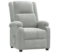 ""SALE 2026""Fauteuil inclinable - Dossier Réglable - 1 PLACE - Fauteuil de Relaxation - gris clair velours 20.8 Kg 6123083