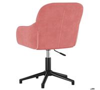 ""Sale 2026"" Fauteuil pivotante de bureau - 1 PLACE - Rose Velours - 56x61.5x(72-80) cm DD572