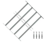 ""SALE 2026"" Fenêtre Argent - Grille réglable de sécurité de fenêtres et 4 barres 500-650 mm PRO977179704