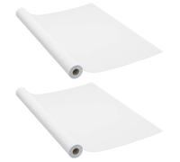 ""SALE 2026""Film à effet de miroir Blanc - Films autoadhésifs pour meubles 2 pcs Blanc 500x90 cm PVC 1.96 Kg7878620