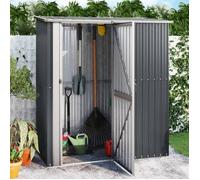 ""SALE 2026"" Garage pour robot tondeuse Anthracite - Abri de jardin Anthracite 180,5x97x209,5cm Acier galvanisé PRO241535986
