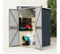 ""SALE 2026"" Garage pour robot tondeuse Anthracite - Remise de jardin murale Anthracite 118x100x178cm Acier PRO706226302