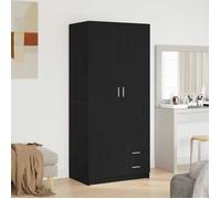 ""SALE 2026"" Garde-robe Noir - Armoire Chêne noir 80x52x180cm - bois d'ingénierie PRO333226225
