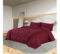 ""SALE 2026"" Housse de couette Rouge - Ensemble de housse de couette Bordeaux 220x240cm Microfibre PRO984585146