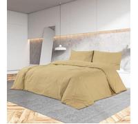 ""SALE 2026"" Housse de couette Taupe - Ensemble de housse de couette Taupe 200x200cm Microfibre PRO531019054