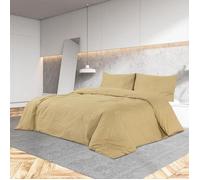 ""SALE 2026"" Housse de couette Taupe - Ensemble de housse de couette Taupe 200x200cm Microfibre PRO620361743