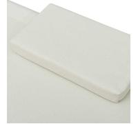 ""Sale 2026"" Lit de repos de jardin - BURKE - Lit d'extérieur - avec auvent et oreillers Blanc crème Cc1368