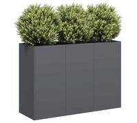 ""SALE 2026"" lit surélevé en gabion Anthracite - Jardinière anthracite 120x40x80cm acier laminé à froid PRO606529336