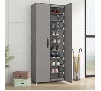 ""SALE 2026"" Meuble à chaussures Gris - Armoire à chaussures Gris 60x30x166cm Tissu PRO297635389