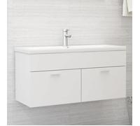 ""SALE 2026"" Meuble de lavabo de salle de bain Blanc - Armoire d'évier Blanc 100x38,5x46cm - Bois d’ingénierie PRO686175884