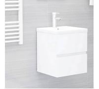 ""SALE 2026"" Meuble de lavabo de salle de bain Blanc - Armoire d'évier Blanc 41x38 5x45cm - Bois d’ingénierie PRO948904101