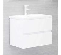 ""SALE 2026"" Meuble de lavabo de salle de bain Blanc - Armoire d'évier Blanc 60x38 5x45cm - Bois d’ingénierie 4903370784247