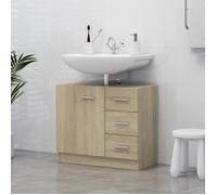 ""SALE 2026"" Meuble de lavabo de salle de bain Brun - Armoire d'évier Chêne sonoma 63x30x54cm - bois d'ingénierie PRO286811631