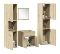 ""SALE 2026"" Meuble de lavabo de salle de bain Brun - Ensemble de meubles de salle de bain 4 pcs chêne sonoma PRO443402564