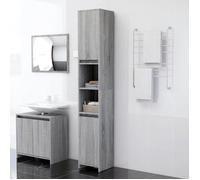 ""SALE 2026"" Meuble de lavabo de salle de bain Gris - Armoire de bain Sonoma gris 30x30x183,5cm - bois d'ingénierie PRO736709454