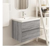 ""SALE 2026"" Meuble de lavabo de salle de bain Gris - Armoire d'évier Sonoma gris 60x38,5x45cm - bois d'ingénierie PRO676351337