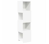 ""SALE 2026""Meuble Étagère/placard d'angle Blanc - Meuble d'angle Blanc 25 5x25x102cm Bois d'ingénierie 11.26 Kg 392014
