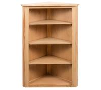 ""SALE 2026""Meuble Étagère/placard d'angle Brun - Étagère d'angle 59x36x100cm Bois de chêne massif 14 Kg 136931