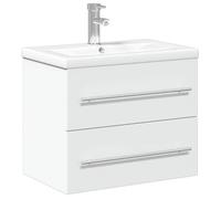 ""SALE 2026""Meuble pour évier - Meuble sous Vasque - Armoire lavabo de salle de bain avec bassin intégré blanc 28.5 Kg 1334096