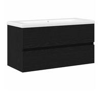 ""SALE 2026""Meuble pour évier - Meuble sous Vasque - Cabinet de lavabo Chêne noir 90x39x62cm - bois d'ingénierie 39.1 Kg 2802435
