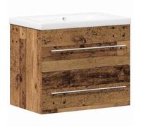 ""SALE 2026""Meuble pour évier - Meuble sous Vasque - Meuble de Lavabo de Salle de Bain avec tiroir 2 pcs Bois Ancien 26.5 Kg 3622209