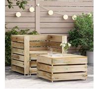 ""SALE 2026""Meuble terrasse, balcon Brun - Salon de jardin palette 2 pcs Bois de pin imprégné - 77x70x66cm 36.3 Kg 466354