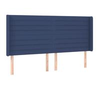 ""SALE 2026""Meuble Tête de lit,Hauteur réglable, Bleu - Tête de lit robuste avec oreilles Bleu 203x16x118/128cm Tissu 24.75 Kg 616300