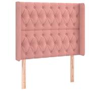 ""SALE 2026""Meuble Tête de lit,Hauteur réglable, Rose - Tête de lit robuste avec oreilles Rose 93x16x118/128cm Velours 13.05 Kg 18447