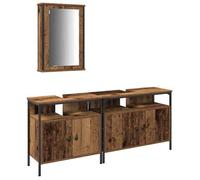 ""SALE 2026""Meubles de salle de bain - WINWIN - Armoire bas/Meuble WC - 3 pcs Marron - bois d'ingénierie 42.15 Kg 7104511