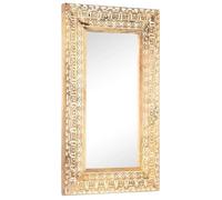 ""SALE 2026"" miroir mural magnifique Brun - Miroir sculpté à la main 80x50x2 6cm - bois de manguier solide PRO168442397