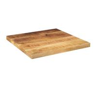 ""SALE 2026""Panneau de remplacement Brun - Dessus de table 40x40x2 5cm carré bois massif de manguier brut 3.49 Kg 919938
