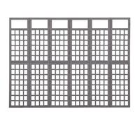 ""SALE 2026""Paravent Interieur Cadre stable Gris - Cloison de séparation à 6 panneaux/treillis bois sapin massif 12.32 Kg 205768