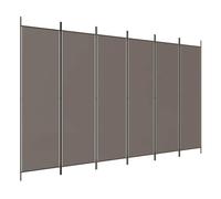 ""SALE 2026""Paravent Interieur/ Cloison de séparation - WINWIN - 6 panneaux - Anthracite 300x200cm Tissu 5.51 Kg 5304556
