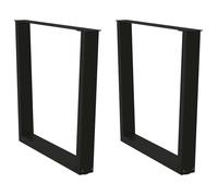 ""SALE 2026""Pieds de table à manger en forme de V 2 pièces - moderne-design - acier - noir - réglable - 90x(72 - 73 3) cm 461rxb43b24