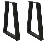 ""SALE 2026""Pieds de table à manger en V 2 pièces - moderne-design - acier - noir - réglable - 60x(72 - 73 3) cm 250eur37m9912