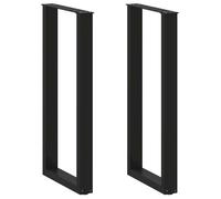 ""SALE 2026""Pieds de table de bar en U 2 pièces Noir 40x(100-101) cm - moderne-design - acier - noir - réglables - 40x(100-101) cm 65