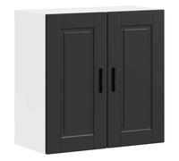 ""SALE 2026"" Placard suisine Noir - Armoire murale de cuisine Porto noir bois d'ingénierie PRO969426080