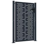""SALE 2026""portail de clôture/porte d'entrée pratique Anthracite - Portail de jardin Anthracite 100x150 cm Acier Design carré 22.8 K