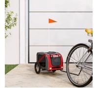 ""SALE 2026"" Remorque de vélo pour animaux de compagnie Rouge - Remorque de vélo pour animaux de compagnie rouge et gris PRO62856177