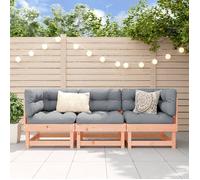 ""SALE 2026"" Siège DE JARDIN Brun - Salon de jardin 3 pcs bois massif douglas PRO308742596