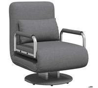 ""SALE 2026""siège relaxant,dossier rembourré ,1 PLACE, Gris - Fauteuil pivotant et canapé-lit gris foncé tissu - Pied antidérapant,60