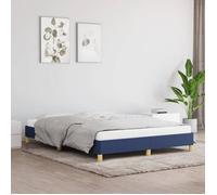 ""SALE 2026"" Stable Structure de lit double Bleu - Cadre de lit sans matelas bleu 160x200cm tissu PRO818934693
