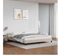 ""SALE 2026"" Stable Structure de lit double Brun - Cadre de lit avec tête de lit sans matelas cappuccino 160x6644