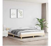 ""SALE 2026"" Stable Structure de lit double Crème - Cadre de lit sans matelas crème 180x200cm tissu PRO343703070