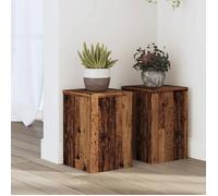 ""SALE 2026"" Support à fleurs Brun - Supports pour plantes 2 pcs vieux bois bois d'ingénierie PRO720184272