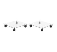 ""SALE 2026"" Support à fleurs Transparent - Support carré pour plantes 2 pcs Verre trempé 35x35cm PRO927531966