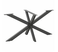 ""SALE 2026"" Support de table Anthracite - Pied de table à manger en forme d'araignée, anthracite, 150x78x(72-73)cm, acier PRO196916
