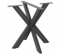 ""SALE 2026"" Support de table Anthracite - Pied de table à manger en forme d'araignée anthracite 85x85x(72-73)cm acier 73170353895