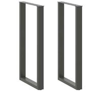 ""SALE 2026"" Support de table Anthracite - Pieds de table de bar en U 2 pièces Anthracite 60x(110-111)cm Acier PRO245682482