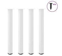 ""SALE 2026"" Support de table Blanc - Pieds de table de bar 4 pièces Blanc 90-92cm Acier 6098142416053